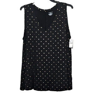 NEW Lane Bryant Swing Tank Top Plus Size 26/28 Polka Dots Black